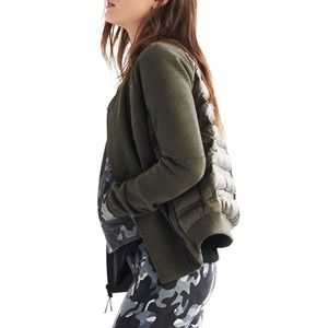 RARE! NWT! Nike Aeroloft Moto Jacket Dark Olive Green Goose Down Tech Fleece